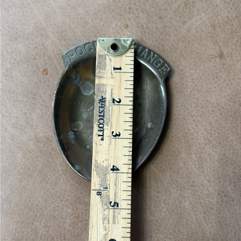 Vintage Brass Pocket Change Dish